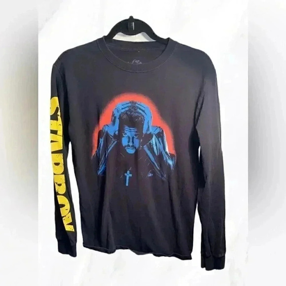 XO “weeknd after dark “starboy” black LS casual tshirt S - Picture 2 of 4